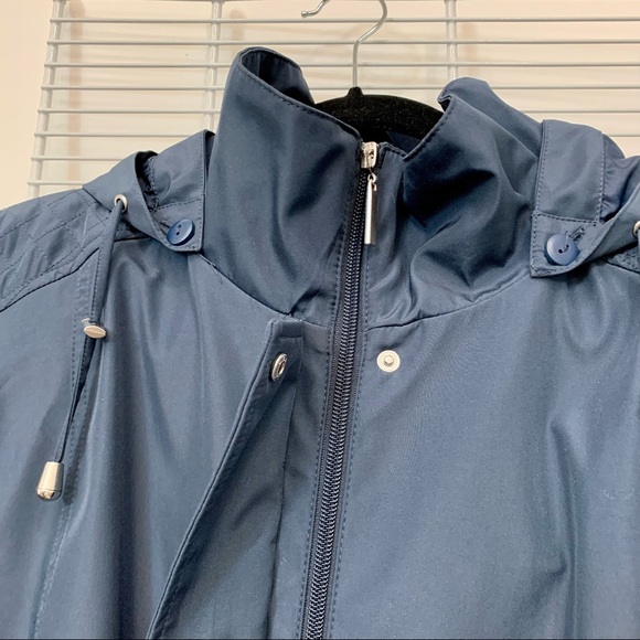 Navy Blue Raincoat - Picture 3 of 8